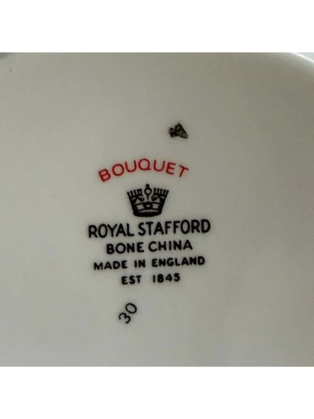 Vintage 60s Royal Stafford Bouquet Pattern Bone China Trinket Dish 5.25